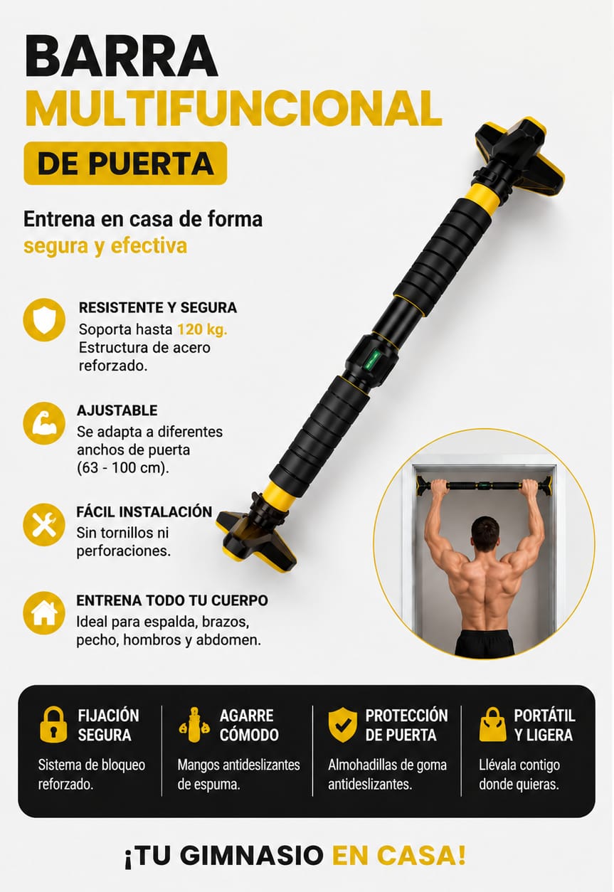 BARRA PARA DOMINADAS EN PUERTA